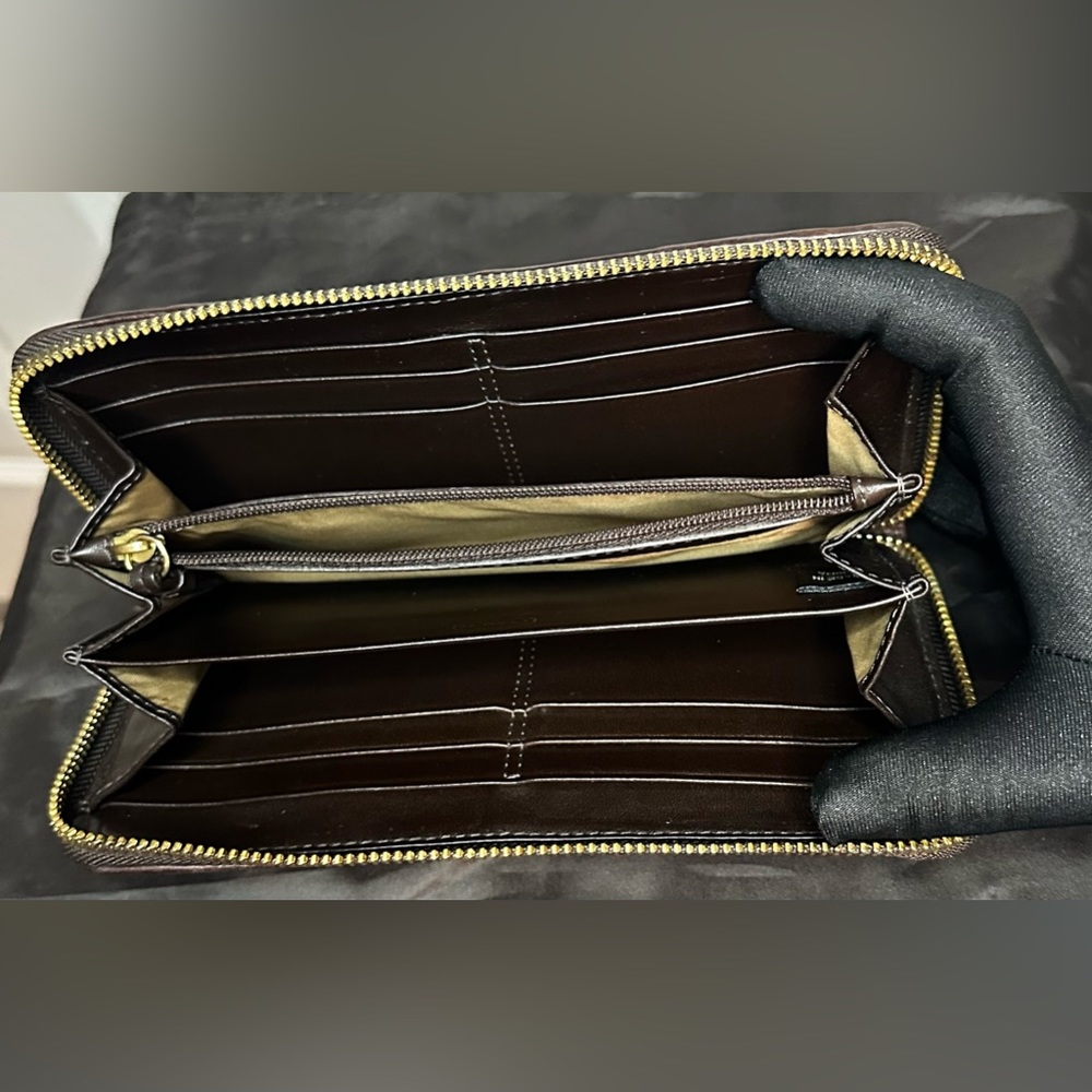Coach Est. 1941 Rare Zoe Double Buckle Patchwork Leather Long Wallet EUC - Picture 9 of 16